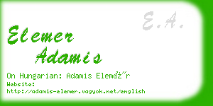 elemer adamis business card